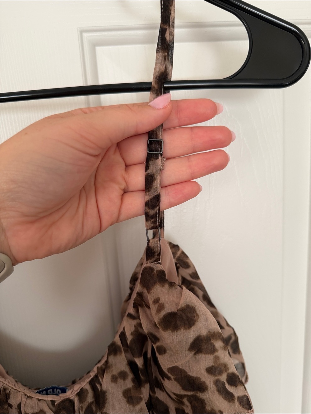 Old Navy Brown Leopard-Print Ruffle Mini Dress - Picture 5 of 5